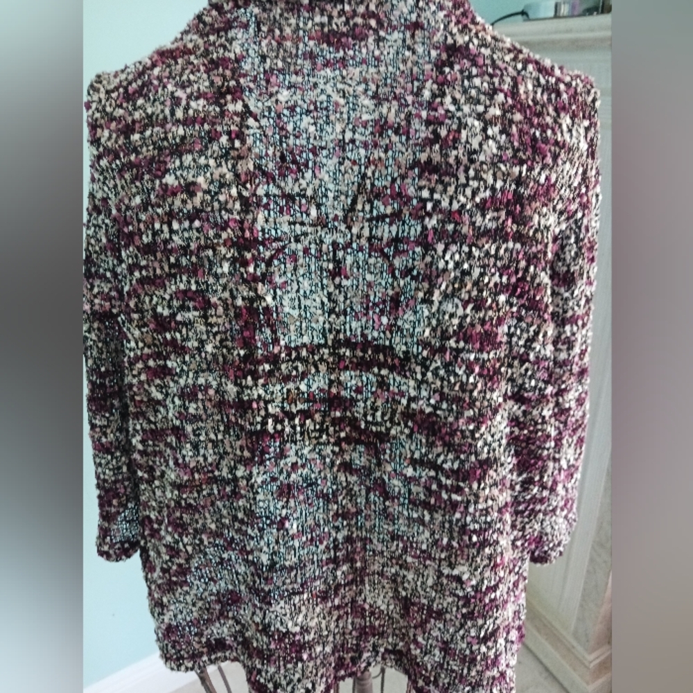 Alfred Dunner Textured Knit Cardigan